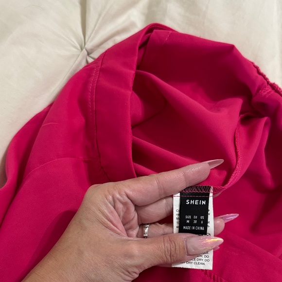 SHEIN Hot Pink Wide Leg Pants - Picture 5 of 5